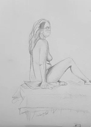 Life Drawing - Flower girl