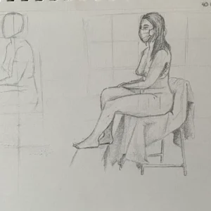 Life Drawing - Flower girl
