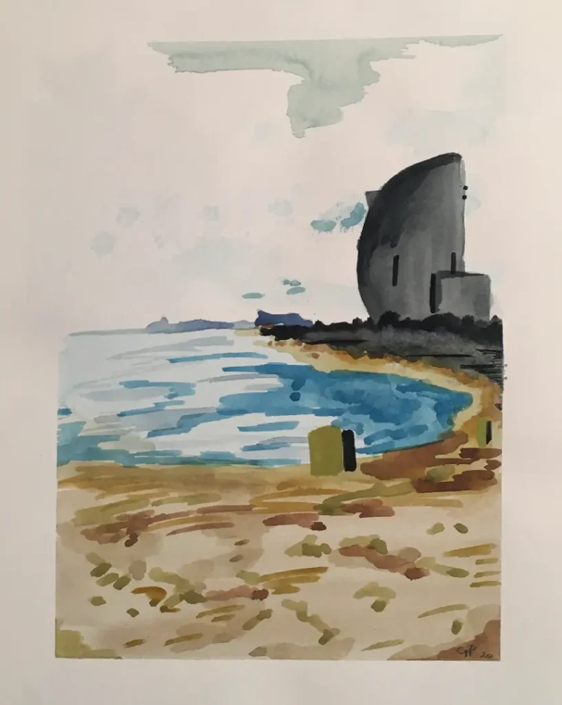 Painting class on the beach 1